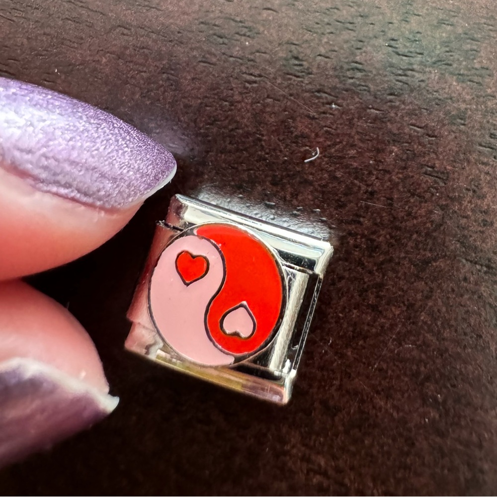 Yin Yang Italian Charm Link